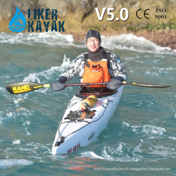 5.0m 1 personne assise dans pédalier professionnel kayak pour long voyage